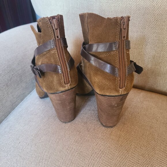 Carlos by Carlos Santana Miles Ankle Boot Booties Bourbon Brown 9.5 Boho Rock - Picture 5 of 8